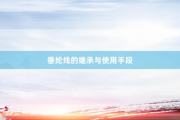 垂纶线的继承与使用手段